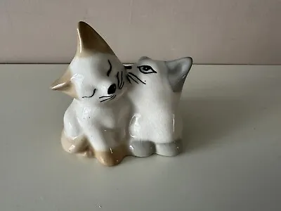 Buy Vintage MCM Szeiler Kissing Cats / Kittens Porcelain Figurine  • 12£