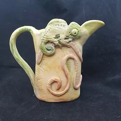 Buy Chameleon Lizard Studio Pottery Ceramic Jug OOAK Unique Signed 12cm • 13.90£