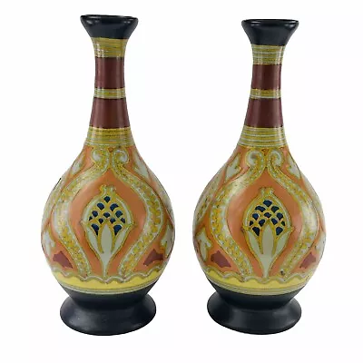 Buy Gouda Pottery Vases Plato Dutch Persian Mid Century H28cm • 140£