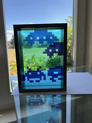Buy Stained Glass Window Panel Space Invaders • 46£