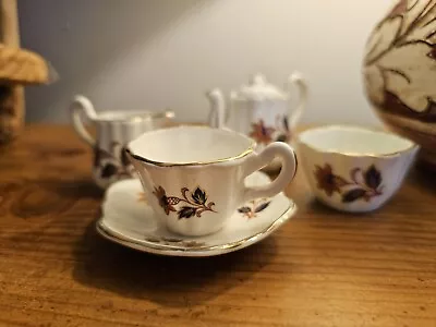 Buy Miniature Vintage Crown Staffordshire Fine Bone China Tea Set • 60£