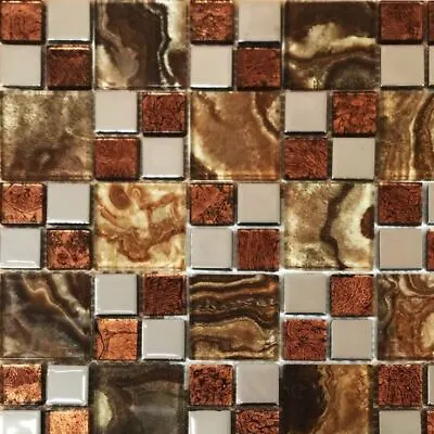 Buy Luxury Crystals Glass Mosaic Tiles Sheet Walls Floors Bathroom Kitchen • 99.99£