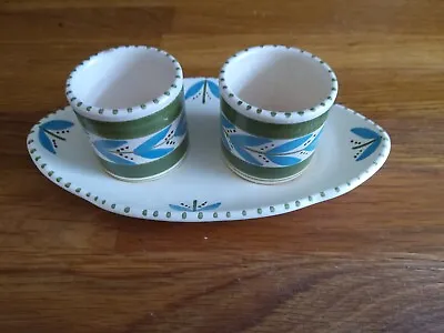Buy Honiton Pottery Dual Egg Cups On Tray • 10£