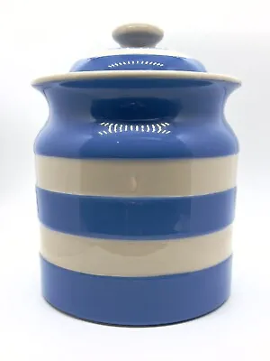 Buy Vintage T G Green Cornishware Blue & White  Storage Jar Canister 6.5  • 33£