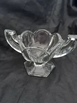 Buy Vintage Davidson Art Deco Chippendale Style Glass Bowl 10cm High • 9£