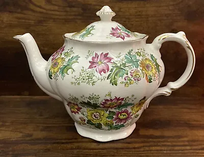 Buy FINE PORCELAIN   BOOTHS   Victoria Floral Cottage Garden Teapot England 6” • 38.35£