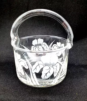 Buy Vintage Rayware Hand Cut Fine Mouth Blown Continental Glassware Spring Basket • 14£