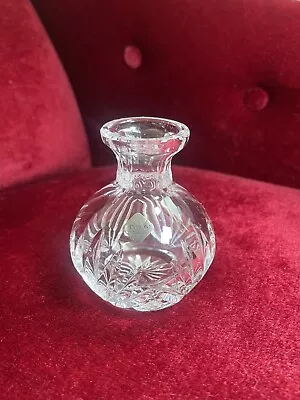 Buy Vintage Tyrone Crystal Cut Glass Bud Vase Flower Etching Irish • 8.99£