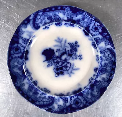 Buy ANTIQUE FLOW BLUE PLATE  7 Inch Transferware Transfer Ware Pearlware Floral READ • 12.19£