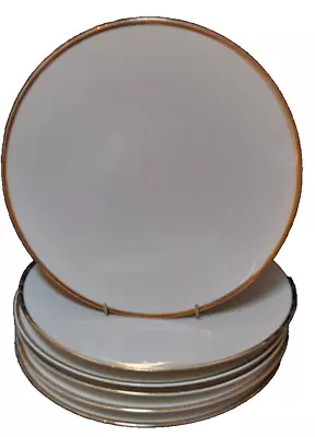 Buy Thomas Medallion Salad Starter Plates Thick  Gold Band White  Porcelain X 6 • 24.99£