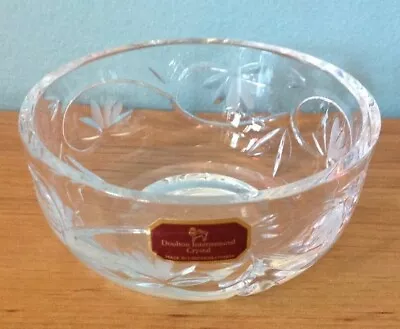 Buy Royal Doulton International Crystal Trinket Bowl Czechoslovakia Flower Design • 18.85£