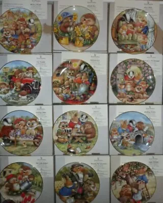 Buy Royal Doulton Country Companions Plates Complete Set 12. VGC With Certificatates • 85£