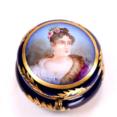 Buy Sevres French Porcelain Bonbonniere Jewellery Box Signed Puc 19th Century • 150£