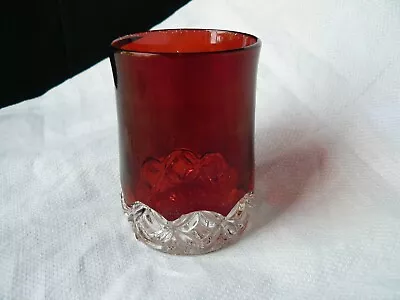 Buy Hero Tumbler Ruby Stained And Clear #700 West Virginia Glass Co. 1894.EAPG • 17.29£