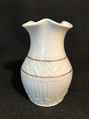 Buy Vintage Belleek  Bermuda  Pink White & Gold Vase • 14.99£