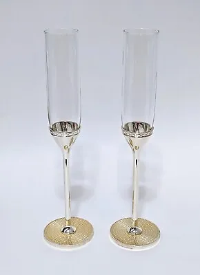 Buy Vera Wang Wedgewood With Love Pearl Nouveau Crystal Toasting Flutes Pair Wedding • 48.14£