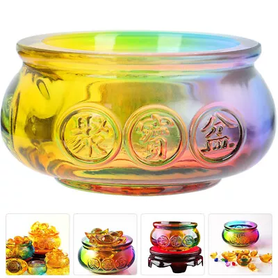 Buy Money Treasure Basin Feng Shui Ornament Crystal Bowl Housewarming Gift • 17.39£