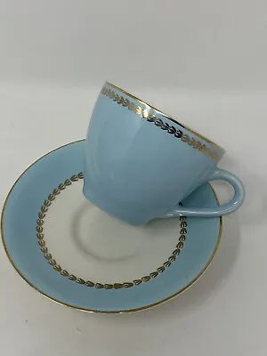 Buy VTG Demi Tasse Cup Saucer Lord Nelson Ware England Blue White Gold Elijah Ltd • 11.34£