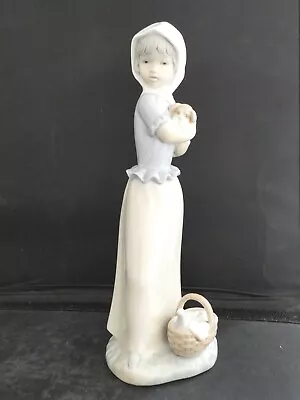 Buy Nao By Lladro  PROTECTING THE DOG- Girl Holding Puppy - Excellent Condition • 11.95£