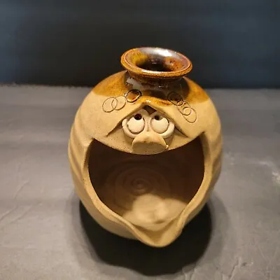 Buy Vtg Pretty Ugly Pottery Tea Light Holder Funny Face Wales Stoneware Art Pottery • 30.36£