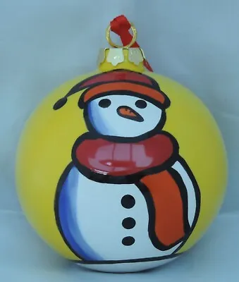 Buy Lorna Bailey Christmas Decoration - NEW - Snowman Christmas Bauble - Ltd Edition • 60£