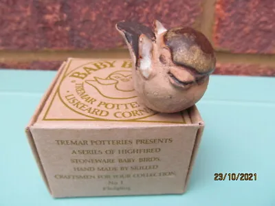 Buy Vintage Miniature Stoneware Tremar Pottery Baby Fledgling Bird Boxed Cornwall • 18£