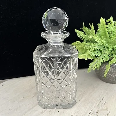 Buy Crystal Glass Square Decanter With Stopper • 11£