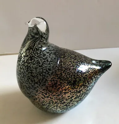 Buy Lovely Finnish Art Glass Bird Lustre Texture Designed Finland Taikayon Chrystal • 120£