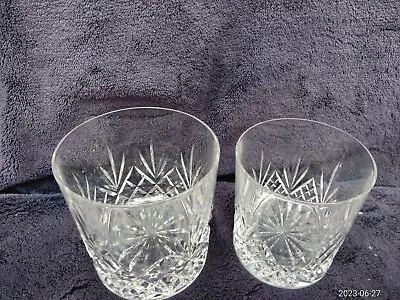 Buy 2  (PERFECT) Crail Golfing Society Edinburgh Crystal Etched Golf Whisky Glasses • 20£