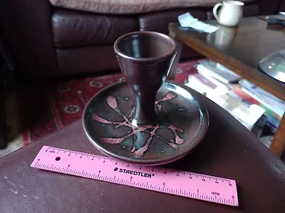 Buy Clive Pearson, Clovelly Pottery, N.Devon. Beautiful Candle Holder. 8cm Tall. • 12£