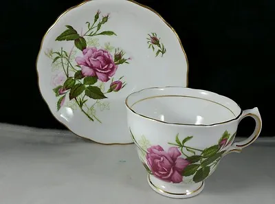 Buy Royal Vale English Bone China Teacup And Saucer  Pink Rose • 12.28£