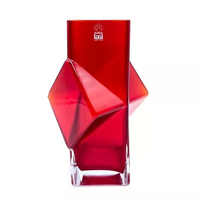 Buy Vintage 1970's 'Pablo' Riihimaki Red Cased Glass Vase #1388 Erkkitapio Siiroinen • 192.25£