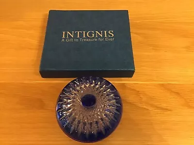 Buy Intignis Beautiful Blue & Clear Glass Trinket, Sweet Bowl, Dish • 10£