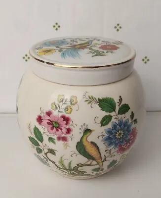 Buy Vintage Sadler Floral Lidded Pot Ginger Jar Oriental Birds 12cms • 8£