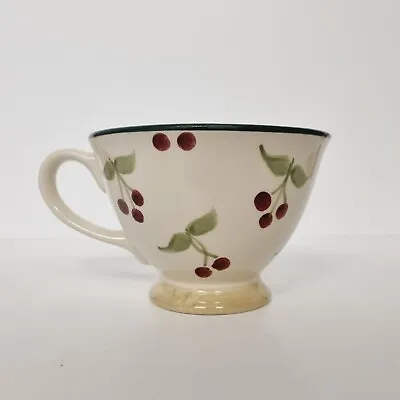 Buy Laura Ashley Berries Large Tea Cup Handpainted Coffee Mug Green Rim Vintage • 8£