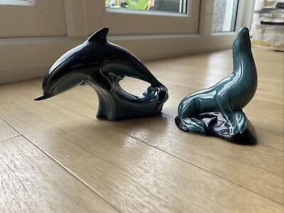 Buy Poole England Pottery Dolphin & Seal Figurines Vintage Seaside Collectible  • 5£