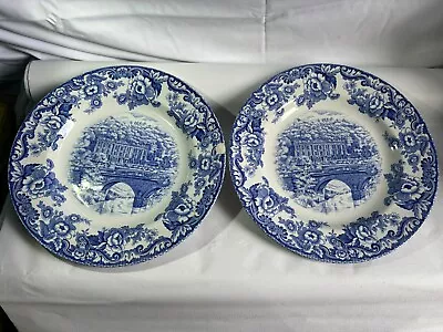 Buy 2x SPODE BLUE  COLLECTIBLE PLATE Chatsworth House Limited Edition English Cerami • 9.99£