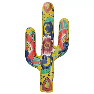 Buy Talavera Wall Cactus Mexican Hand Made Pottery Home Decor 14  • 35.57£