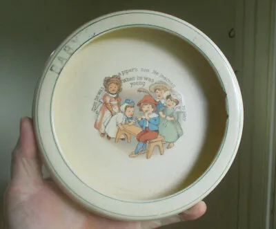 Buy Antique China Baby's Plate Tom The Pipers Son Learned To Play When He Was Young • 33.63£