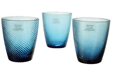 Buy DIANE VON FURSTENBERG Home Twirl Cobalt Blue DOF Glass Set/3 Drinkware New • 58.59£