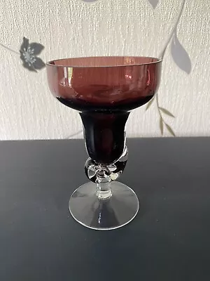 Buy Glass Candle Holder Purple Colour • 4.99£