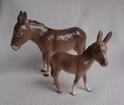 Buy VINTAGE Beswick Donkey & Donkey Foal Figurines • 25.99£