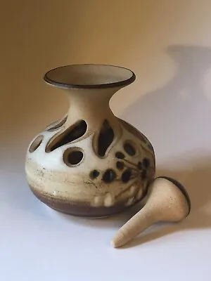 Buy Vintage Shelf Pottery Stoneware Pot Pourri Holder With Stopper • 24£