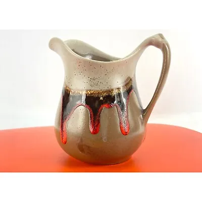 Buy Vintage Roger's Collection Vase, Pottery Pitcher With Handle, # 1102,  Fat Lava • 47.44£