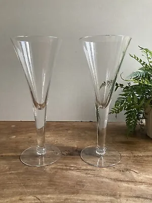 Buy Very 'Dartington Crystal Sharon' Tall Wine / Water Glass X 2 Height 22cm - VGC • 18£