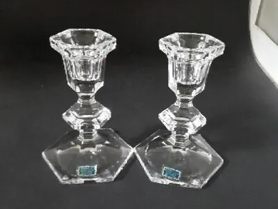 Buy Vintage  Bleikristall Cut 24% Lead Crystal Taper Candle Holders  5 . W. Germany • 26.52£