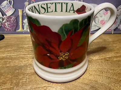 Buy Emma Bridgewater Pottery Mug 1/2 Pint Flowers Series Poinsettia Red New Unused • 14.99£