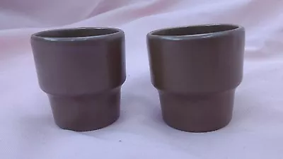 Buy 2 Retro Vintage Poole Pottery Mushroom Egg Cups  • 3£