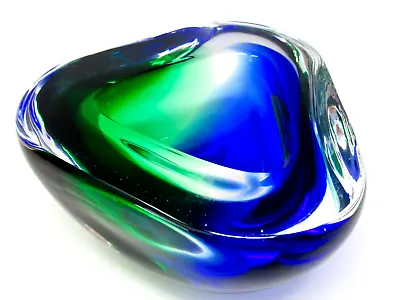 Buy Signed By Artist Murano Sommerso Oball Vincprova Art Glass Space Age Bowl Vessel • 55£