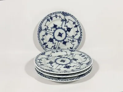 Buy 4x Royal Copenhagen Blue Fluted Half Lace 574 Dessert Bread Plates 16,5 Cm • 137.80£